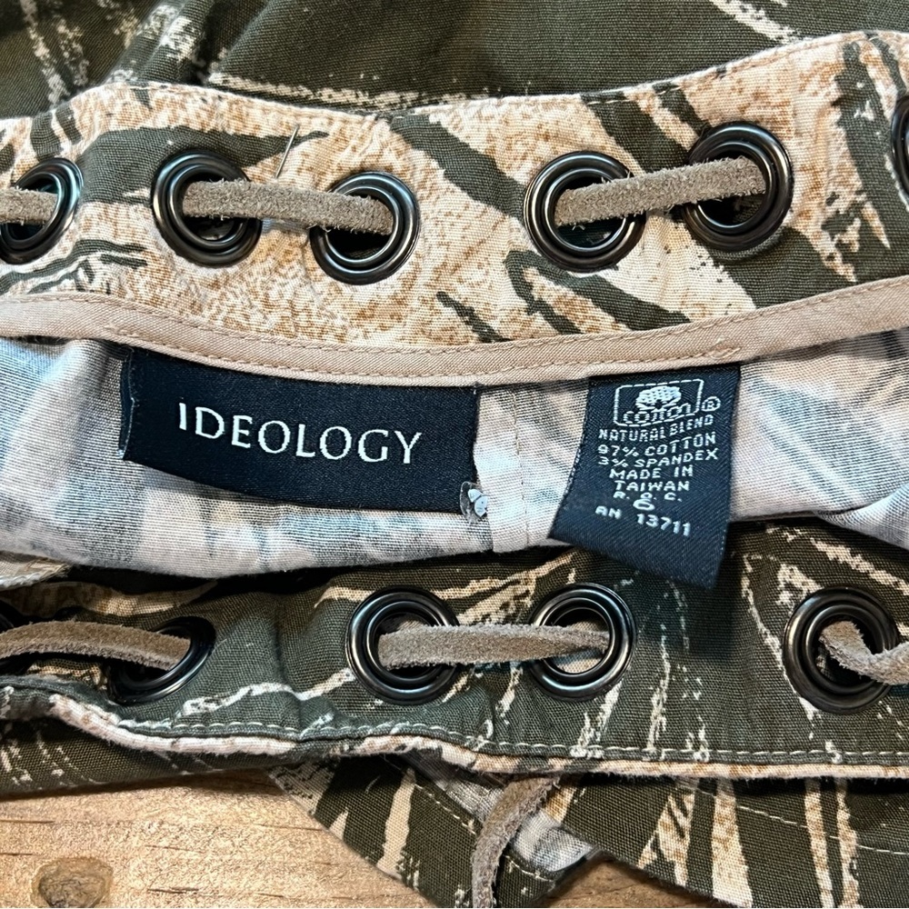 Ideology Palm Leaf Print Skirt, Mini Skirt with Drawstring Waist, Summer Skirt 6 - Picture 4 of 6